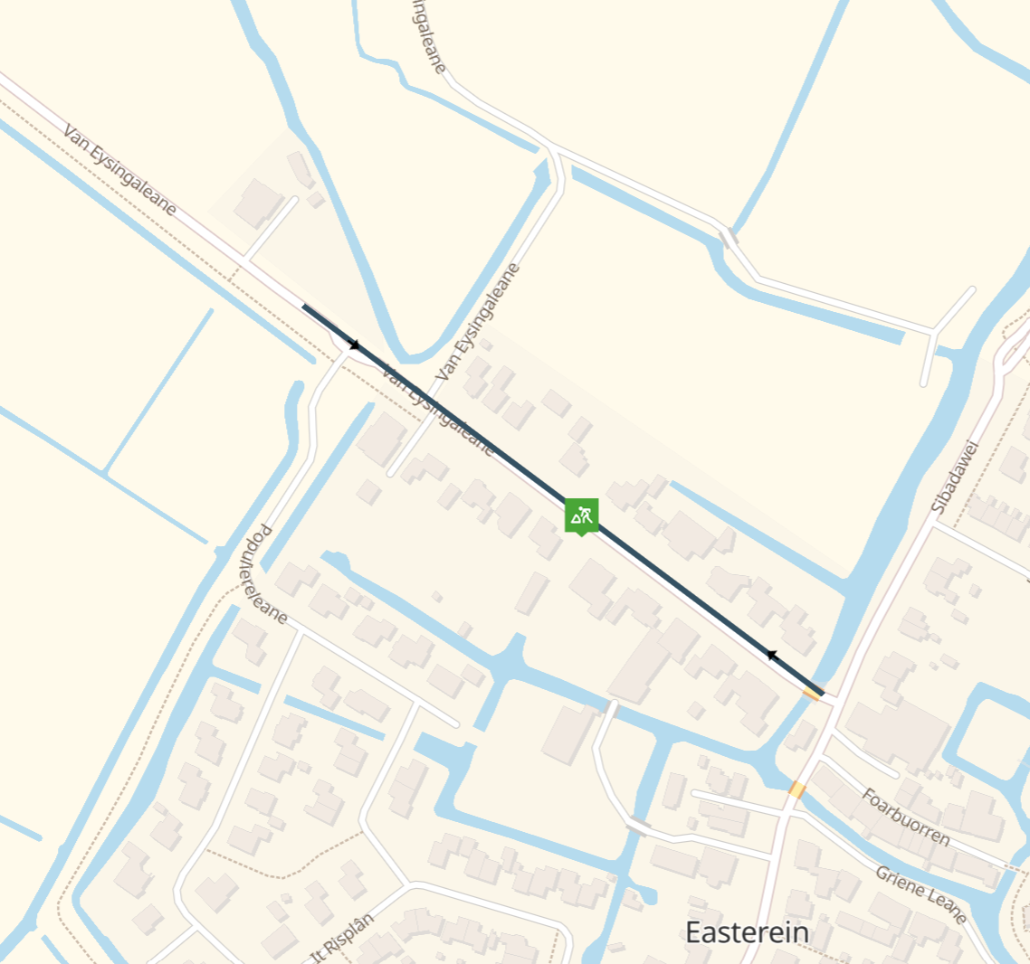 Verkeersafsluiting Van Eysingaleane Easterein